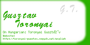 gusztav toronyai business card